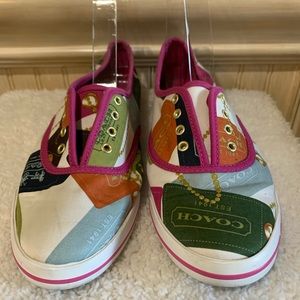 Vintage Coach Jewelry Print Tennis Shoes